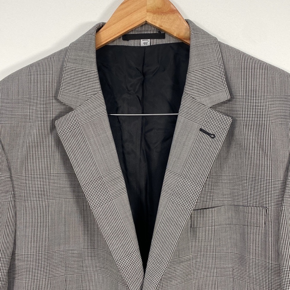J. Peterman Wool Blazer gingham Men's 46 - Picture 2 of 12